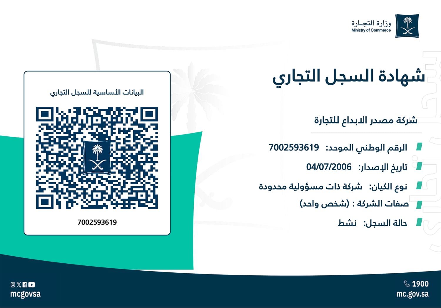 Commercial Registration Trading